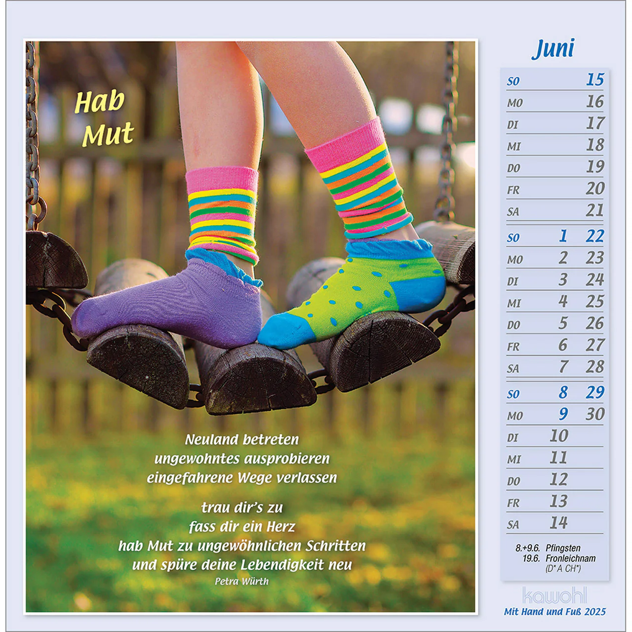 Mit Hand und Fuss - Postkartenkalender