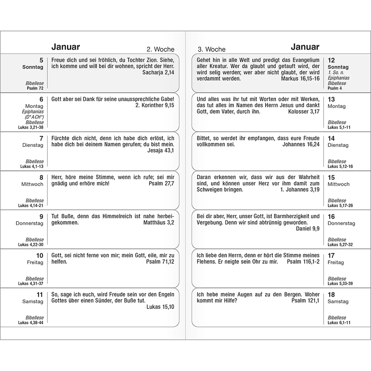 Gottes Wort für jeden Tag, Terminkalender - Heft - Jahreslosung