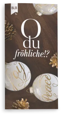 O du fröhliche !? - Faltkarte, 10,5 x 21 cm
Mit Korkuntersetzer