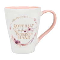 Tasse - Gott hält Dich in seiner Hand - weiss, 350ml