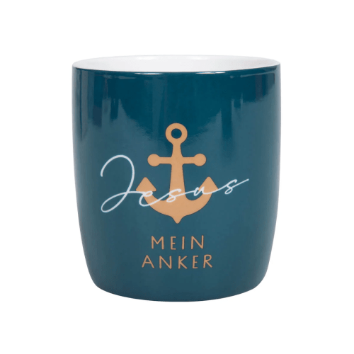 Tasse - Jesus Mein Anker - dunkelblau, 350ml