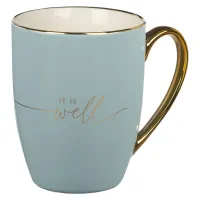 Tasse - It is well with my soul - blau, 355ml