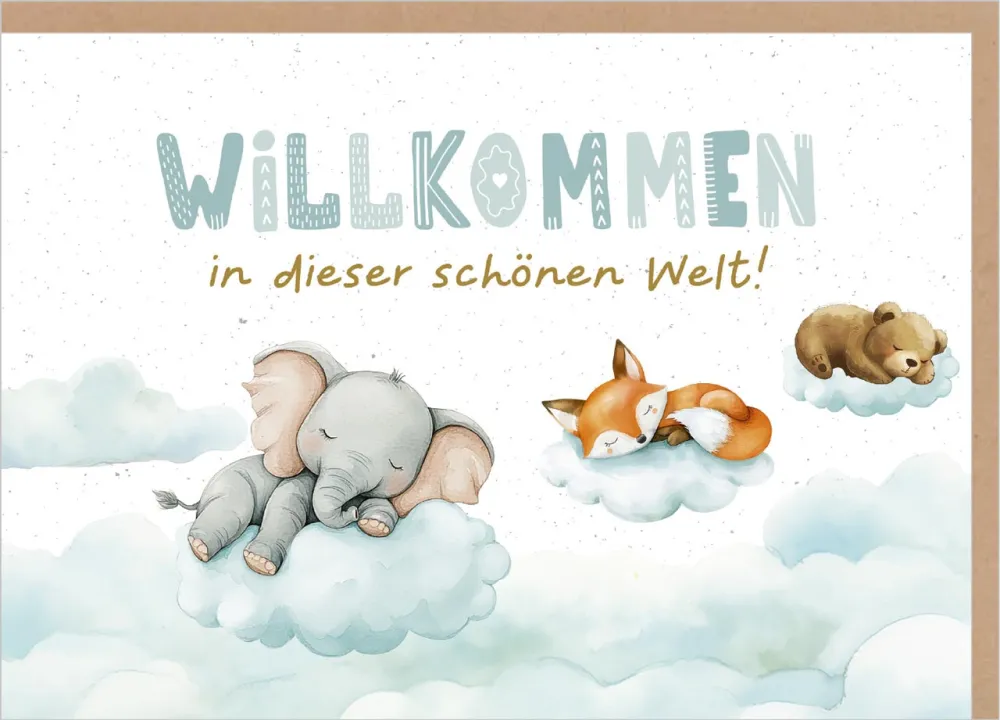 Faltkarte Willkommen in der Welt - Psalm 139,5