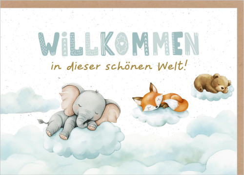 Faltkarte Willkommen in der Welt - Psalm 139,5