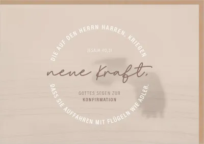 Faltkarte Konfirmation Jesaja 40:31