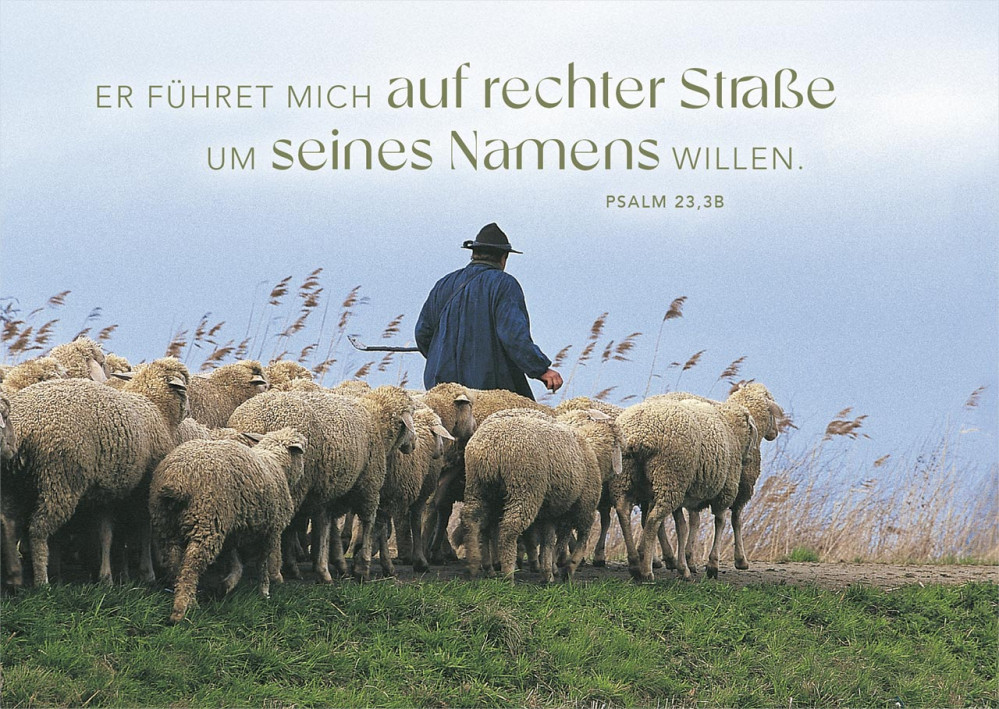 Postkartenbox Psalm 23 - Der HERR ist mein Hirte - 12 verschiedene Postkarten in einer Box mit...