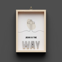 Jesus is the way - Wandbild A5