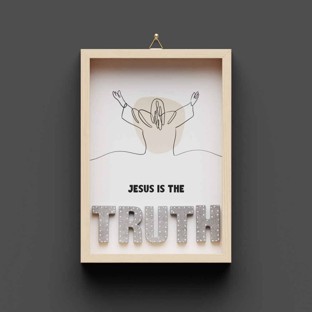 Jesus is the truth - Wandbild A5