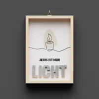 Jesus ist mein Licht - Wandbild A5