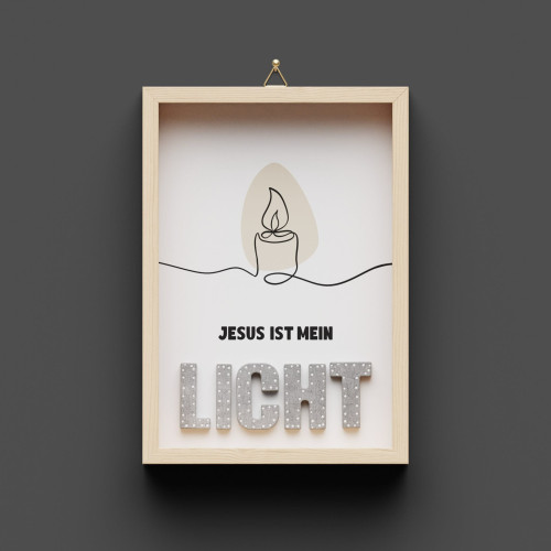 Jesus ist mein Licht - Wandbild A5