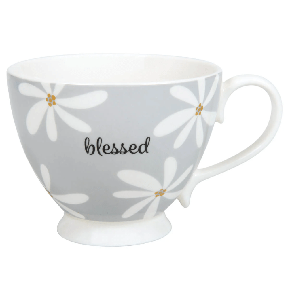 Tasse - Blessed - grau, 350ml