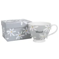 Tasse - Blessed - grau, 350ml