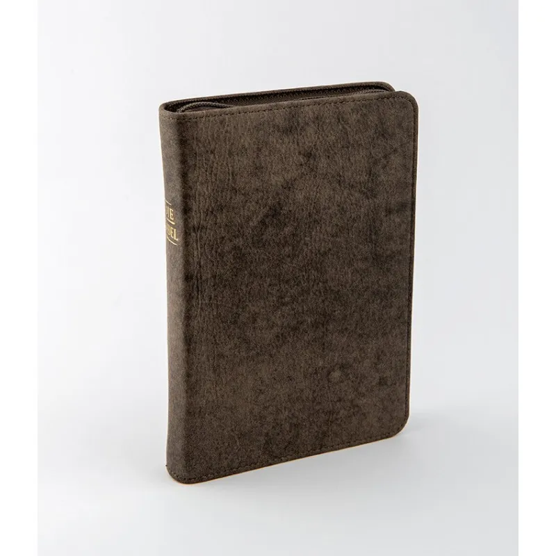 Elberfelder CSV Hückeswagen, Pocket-Ausgabe - Leder braun-grau, Reissverschluss