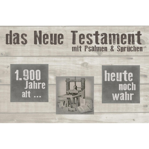 Elberfelder NT mit Psalmen und Sprüchen CSV Hückeswagen, Querlieger - Hardcover grau, Motiv...