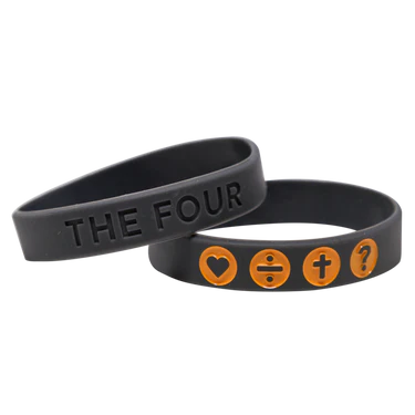 The Four - Armband grau-orange 190 mm