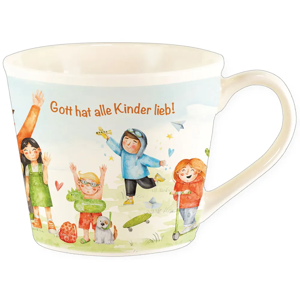 Gott hat alle Kinder lieb! (Kinder-Tasse) - Kindertasse - Fröhlich bunter Trinkspaß