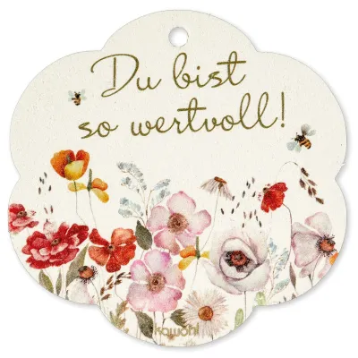 Du bist so wertvoll (Pop-Up-Schwamm) - Blümchen-Form