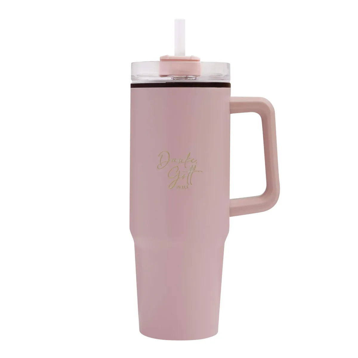 Danke, Gott - Thermobecher (Edelstahl rosa)