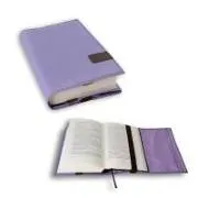 BookSKIN Buch Einband Lila (Größenverstellbar) in Purpur mit Lesezeichen - Mikrofaser...