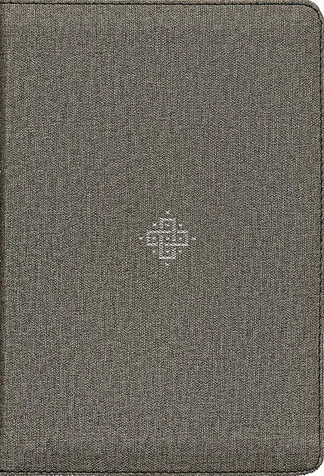 Englisch: NLT Compact Giant Print Zipper Bible, Filament Enabled (Leatherlike, Woven Cross Gray,...