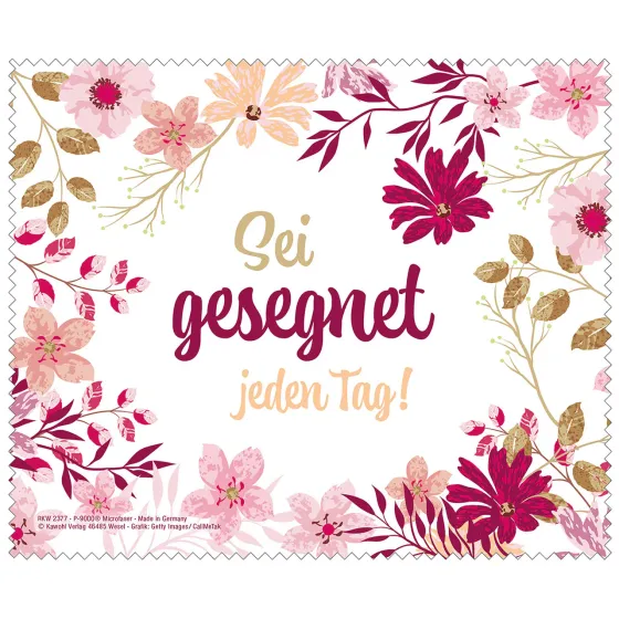 Sei gesegnet jeden Tag (Mikrofasertuch) - 18 x 15 cm