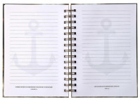 Notizbuch - Anchor for the soul / Anker für die Seele / Hebr 6:19 - mit Spiralbindung, Meeresmotif