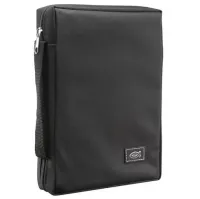 Bibelhülle Ichtus XS - schwarz, mit Reissverschluss, Seitentasche und Tragehenkel