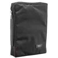 Bibelhülle Ichtus M - schwarz, mit Reissverschluss, Seitentasche und Tragehenkel