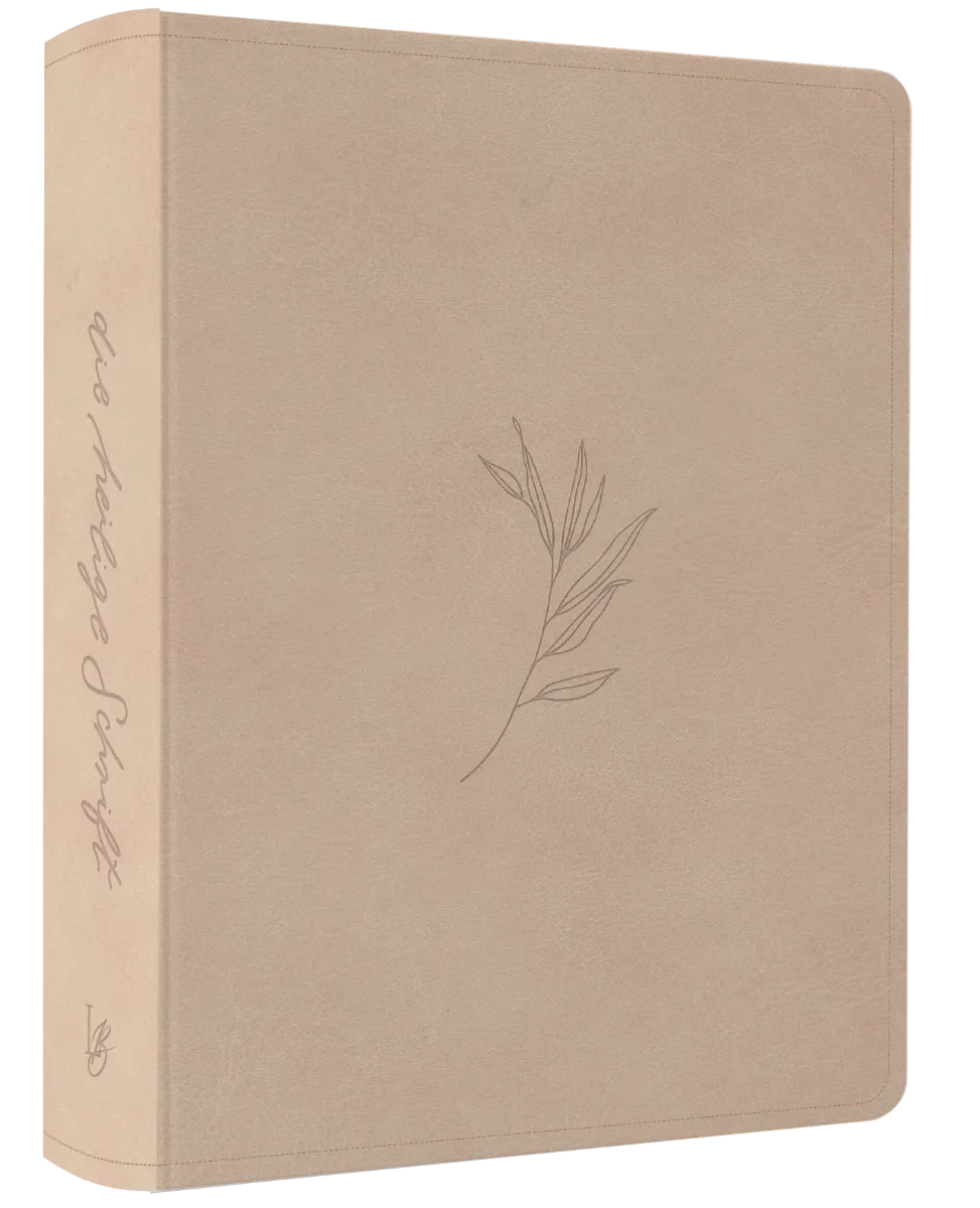 NeÜ bibel.heute Liebezurbibel (Schreibrandbibel OLIVE) - Flexibler Kunstledereinband - Beige mit...