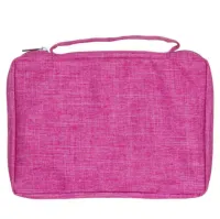 Bibelhülle Ichtus S - rosa, mit Reissverschluss, Seitentasche und Tragehenkel