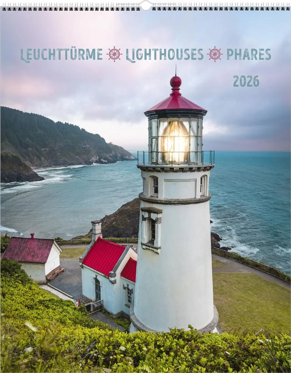 Leuchttürme, Phares, Lighthouses Dreisprachig Deutsch, Französisch, Englisch - Super-Wandkalender