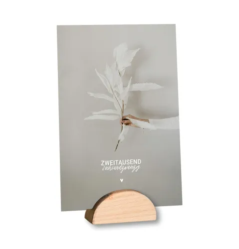 Kalender Zweitausendsechsundzwanzig - Tischkalender mit Holzaufsteller