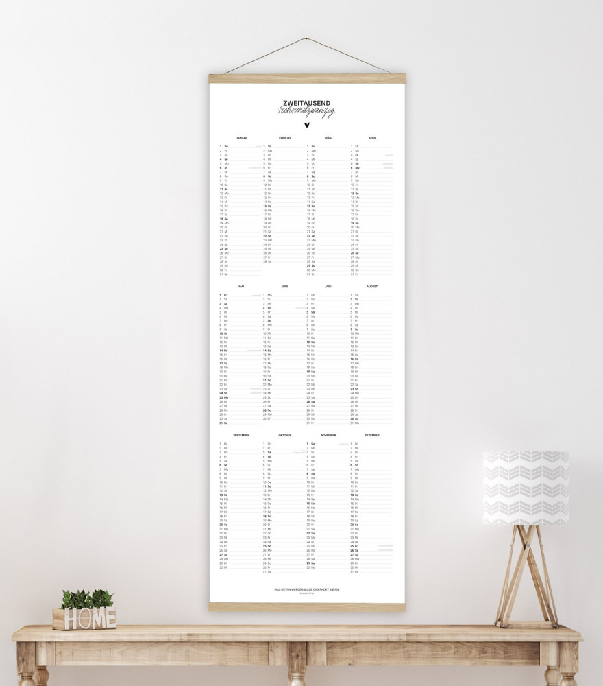 Kalender Zweitausendsechsundzwanzig Poster - Posterkalender
