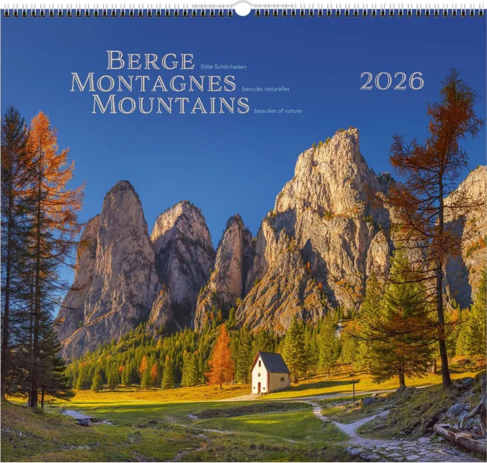 Berge dreisprachig: Deutsch, Französisch, Englisch - Super-Wandkalender