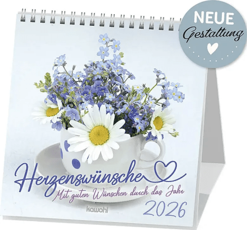 Herzenswünsche - Mit guten Wünschen durch das Jahr - Postkartenkalender