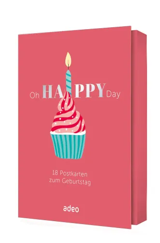 Oh Happy Day (Postkartenbox) - 18 Postkarten zum Geburtstag
