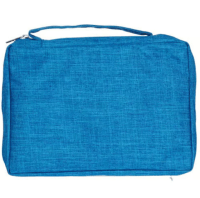 Bibelhülle Ichtus S - hellblau, mit Reissverschluss, Seitentasche und Tragehenkel