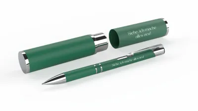 Kugelschreiber im Etui - Siehe, ich mache alles neu - dunkelgrün