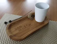 Holztablett - Schön, dass es dich gibt!