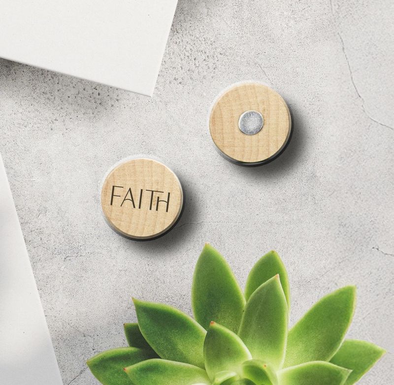 Holzmagnete Faith
