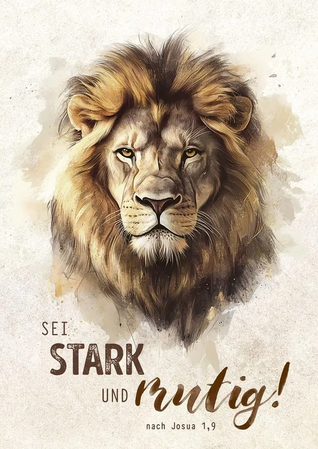 Poster Sei stark A4 - nach Josua 1,9