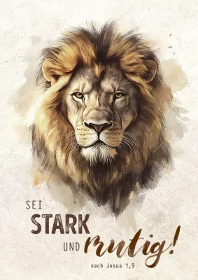 Poster Sei stark A4 - nach Josua 1,9