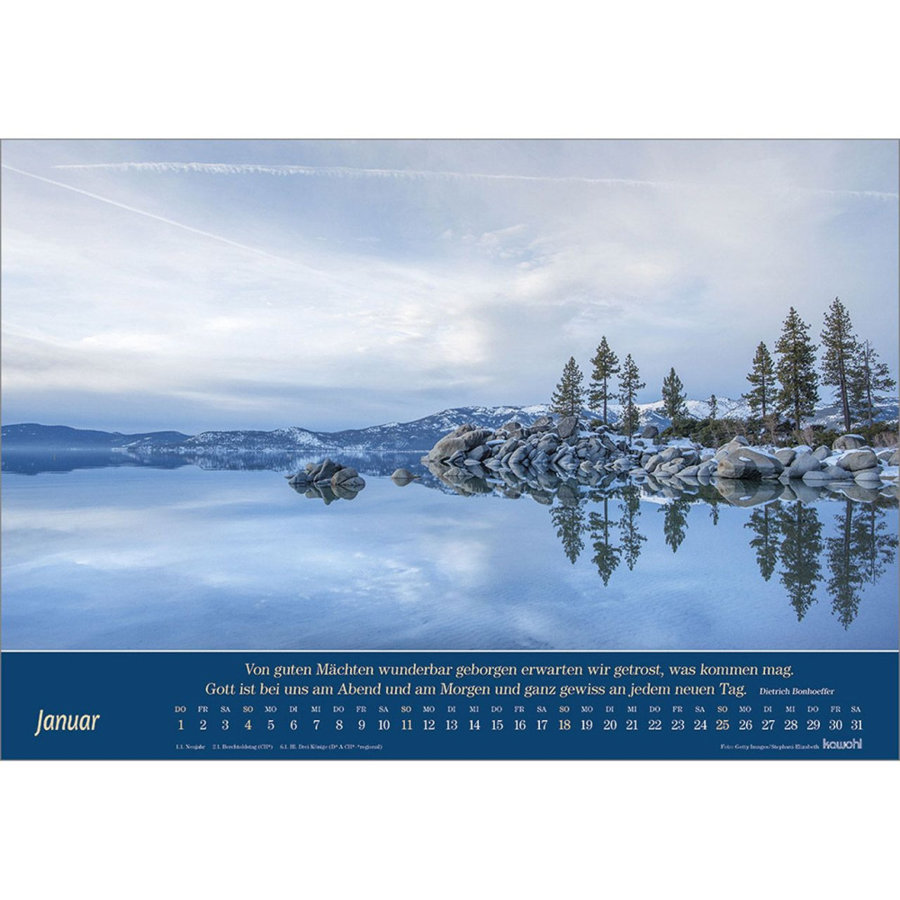 Atemholen - Oasen der Stille für ein Leben mit Weitblick - Wandkalender