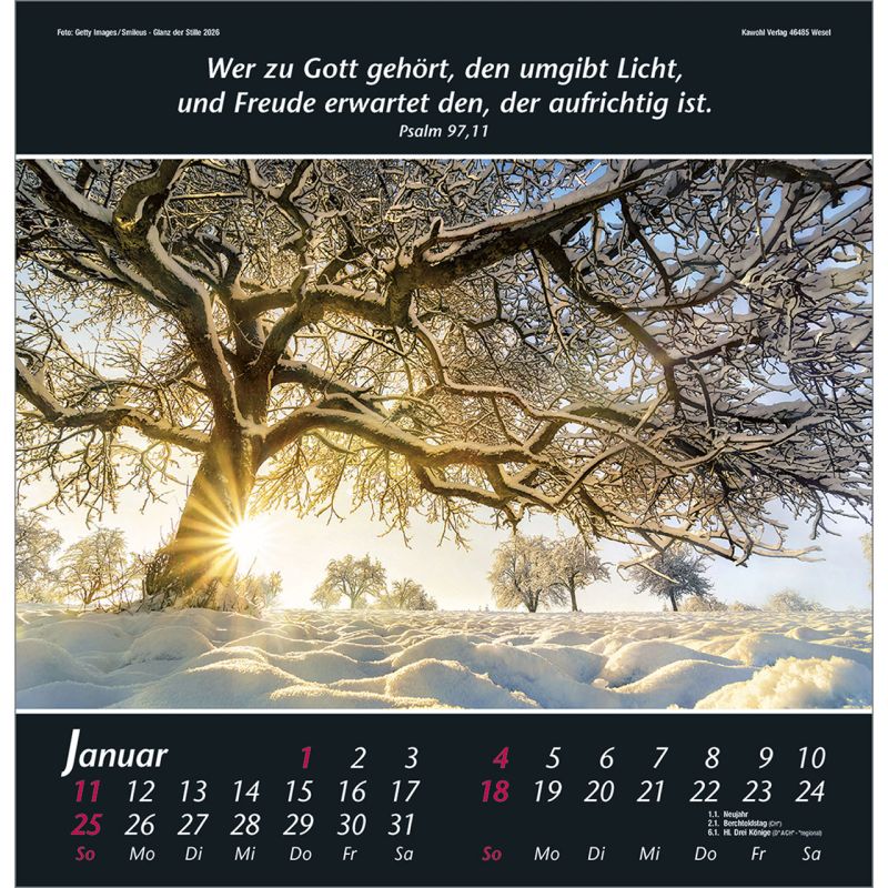 Glanz der Stille - Wandkalender