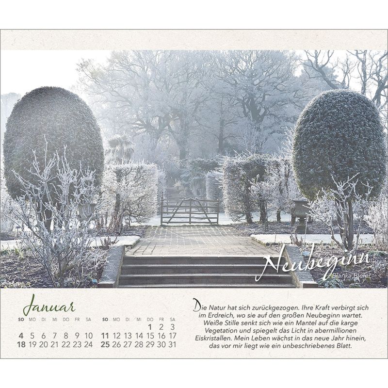 Wo Himmel und Erde sich zart berühren - Postkartenkalender