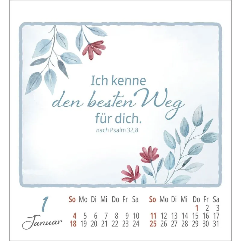 Wohlfühlen bei Dir - Aquarellmotive und Bibelimpulse - Aufkleber-Kalender