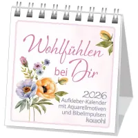Wohlfühlen bei Dir - Aquarellmotive und Bibelimpulse - Aufkleber-Kalender