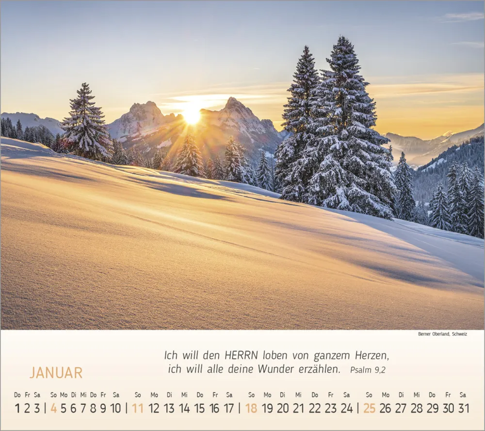 Wunderbare Bergwelt - Tischkalender