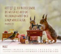 Du sorgst für mich - Tischkalender Postkartenformat