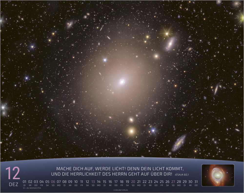 Kalender Du bist nicht fern - Das Universum - ein Gedanke Gottes, Panorama-Super-Wandkalender